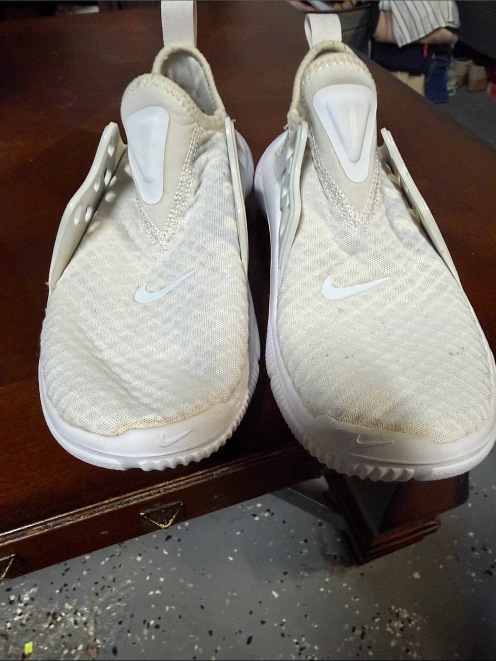 Nike White Slip-On Athletic Sneakers